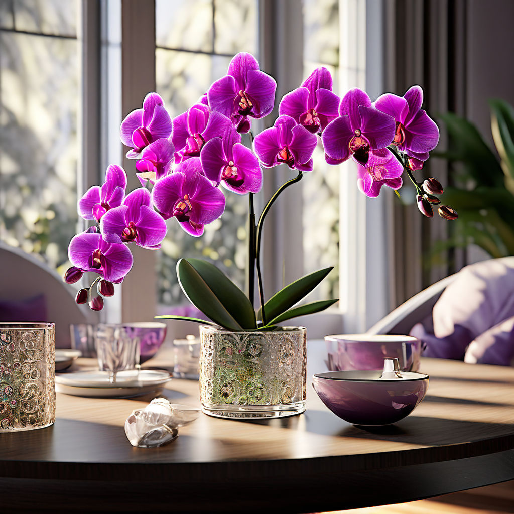 Orchids arrangements for decor in Dining room