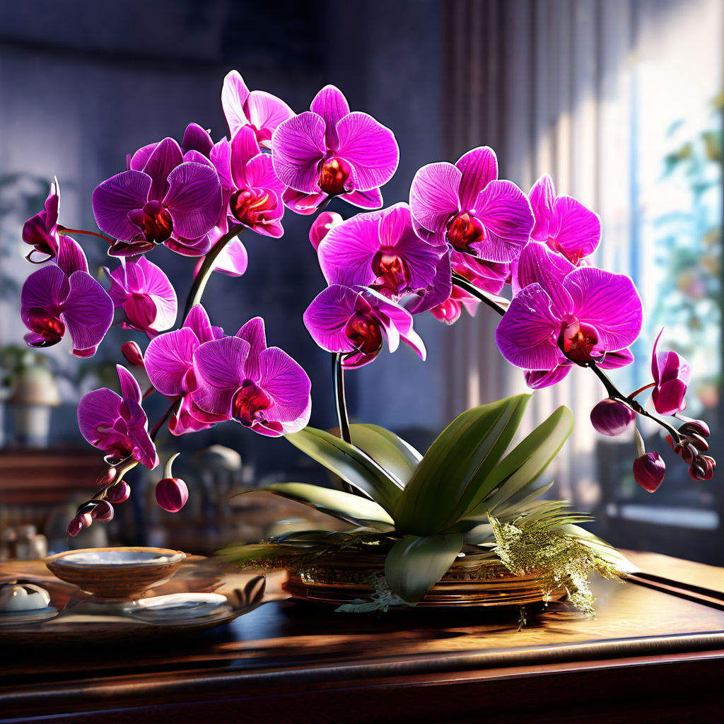 Orchids arrangements for decor in Dining room