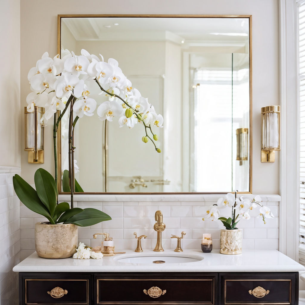 The Best Room for Placing an Orchid Arrangement - bathroom