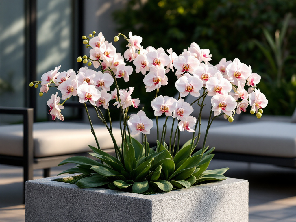 Boat Orchids can be creatively utilized in patio designs