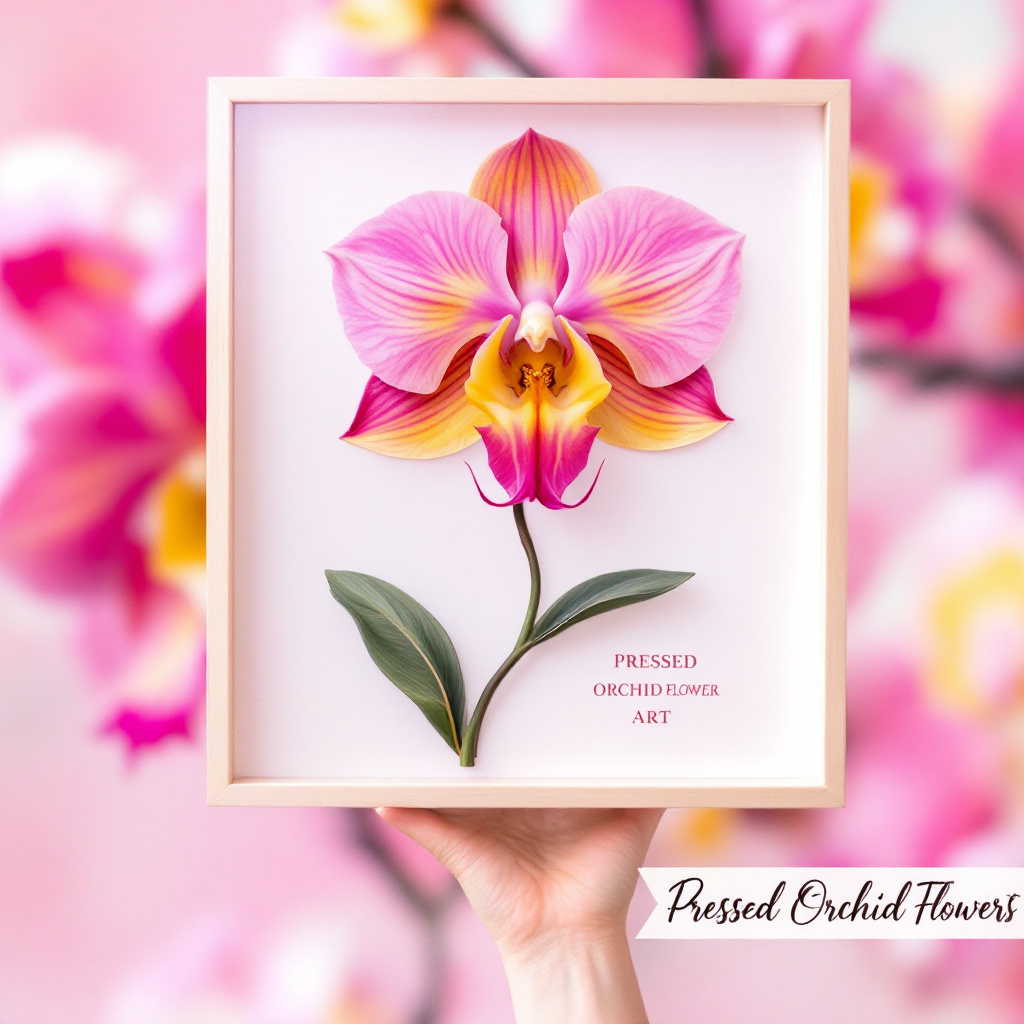 Pressed orchid Flower Art: A Beginner’s Tutorial