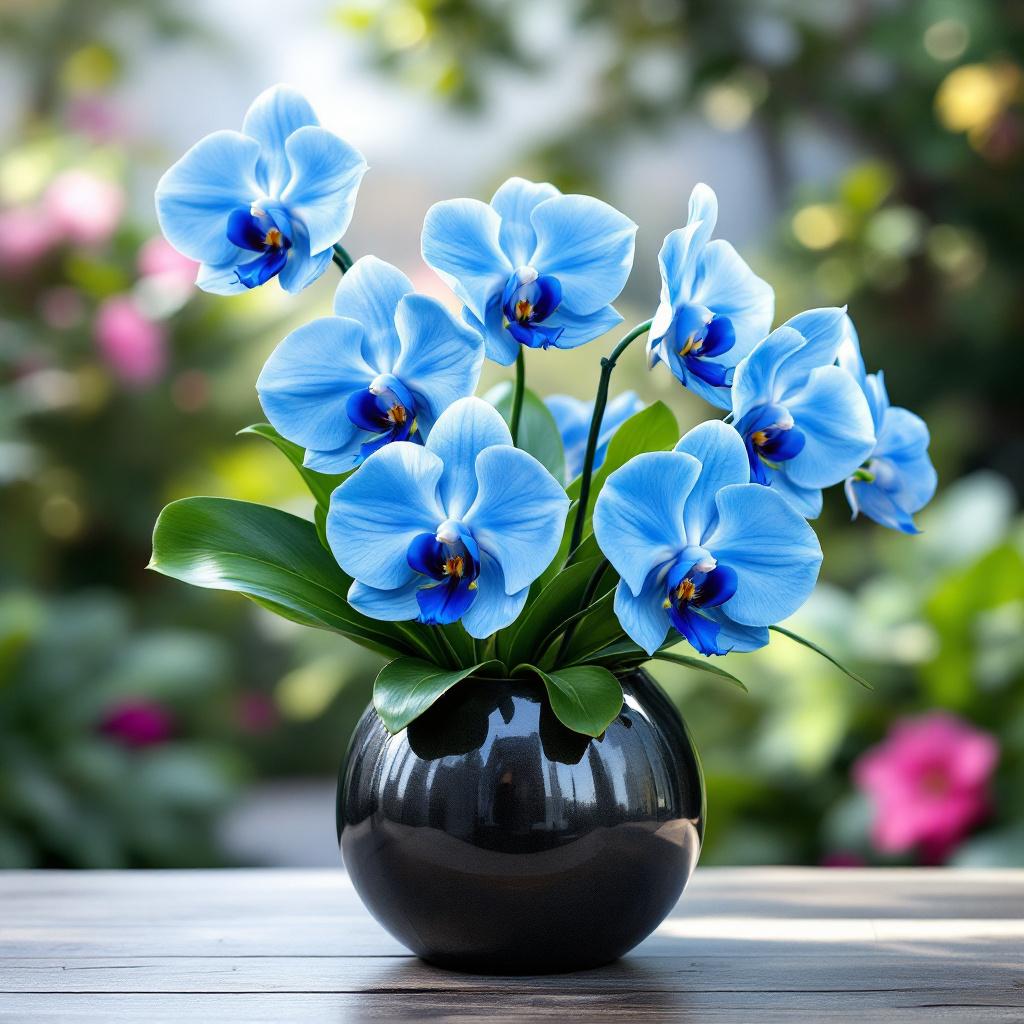 Blue orchids arrangement(1)