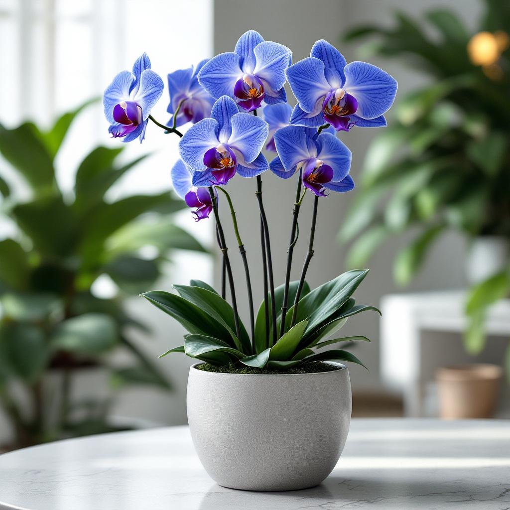 Blue orchids arrangement(1)