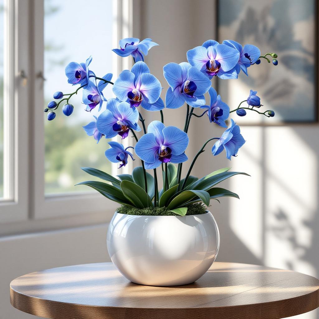 Blue orchids arrangement(1)