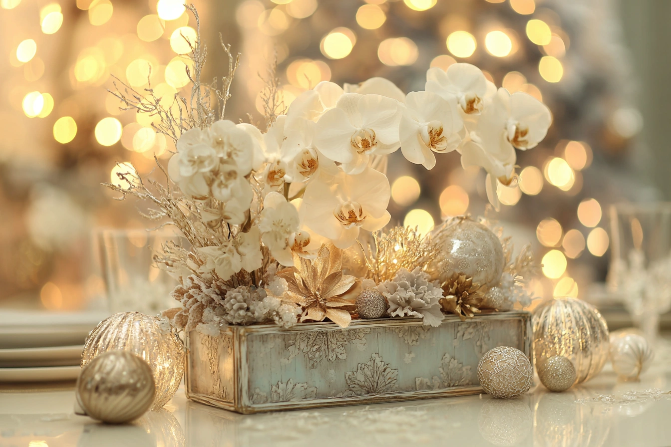 Elegant Christmas Orchid Arrangements for Your Dining Table